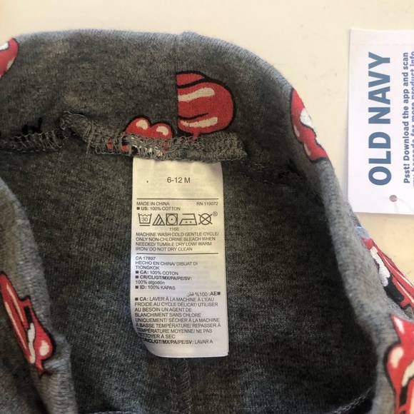 Rolling Stones Old Navy Baby Bodysuit and Pants Set Size 6/12 M - Picture 9 of 11